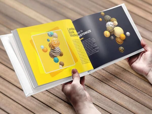 06 Landscape hardcover Book Mockup