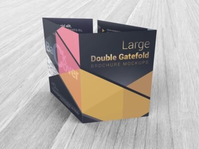 Large Double Gate Fold Brochure Mockups 01