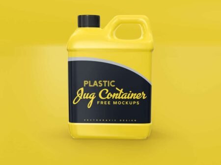 Plastic Jug Container Free Mockups