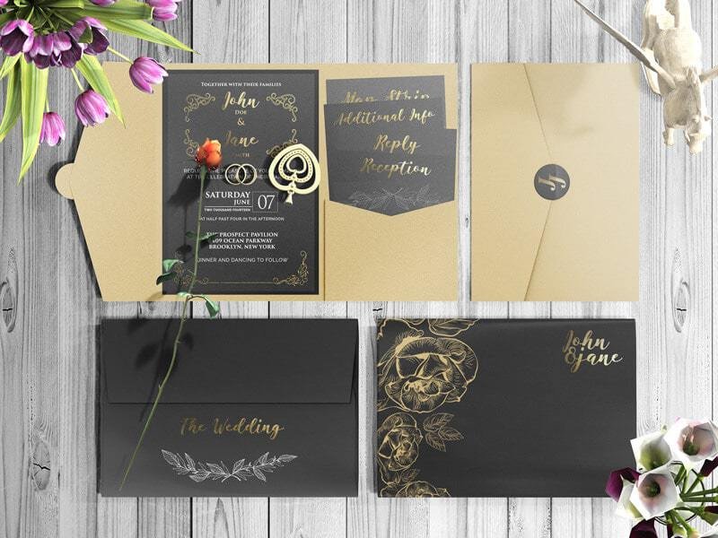 Pocket Invitation Mockups