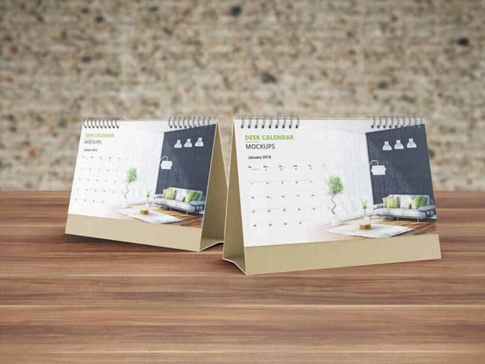  Desk Calendar mock ups 