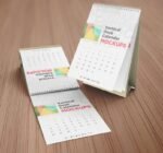  Realistic Vertical Desk Calendar Mockups 