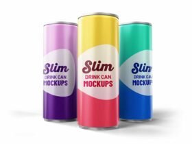 Slim Drink Can Mockups