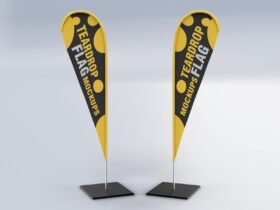 Teardrop Flags Free Mockups