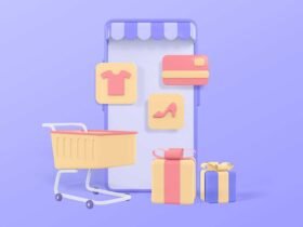 Smartphone Online Shop 3D Illustration Front View