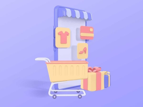 Smartphone-Online-Shop-3D-Illustration