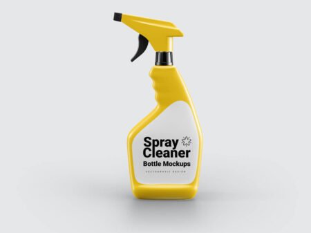 Spray Cleaner Bottle Free Mockups