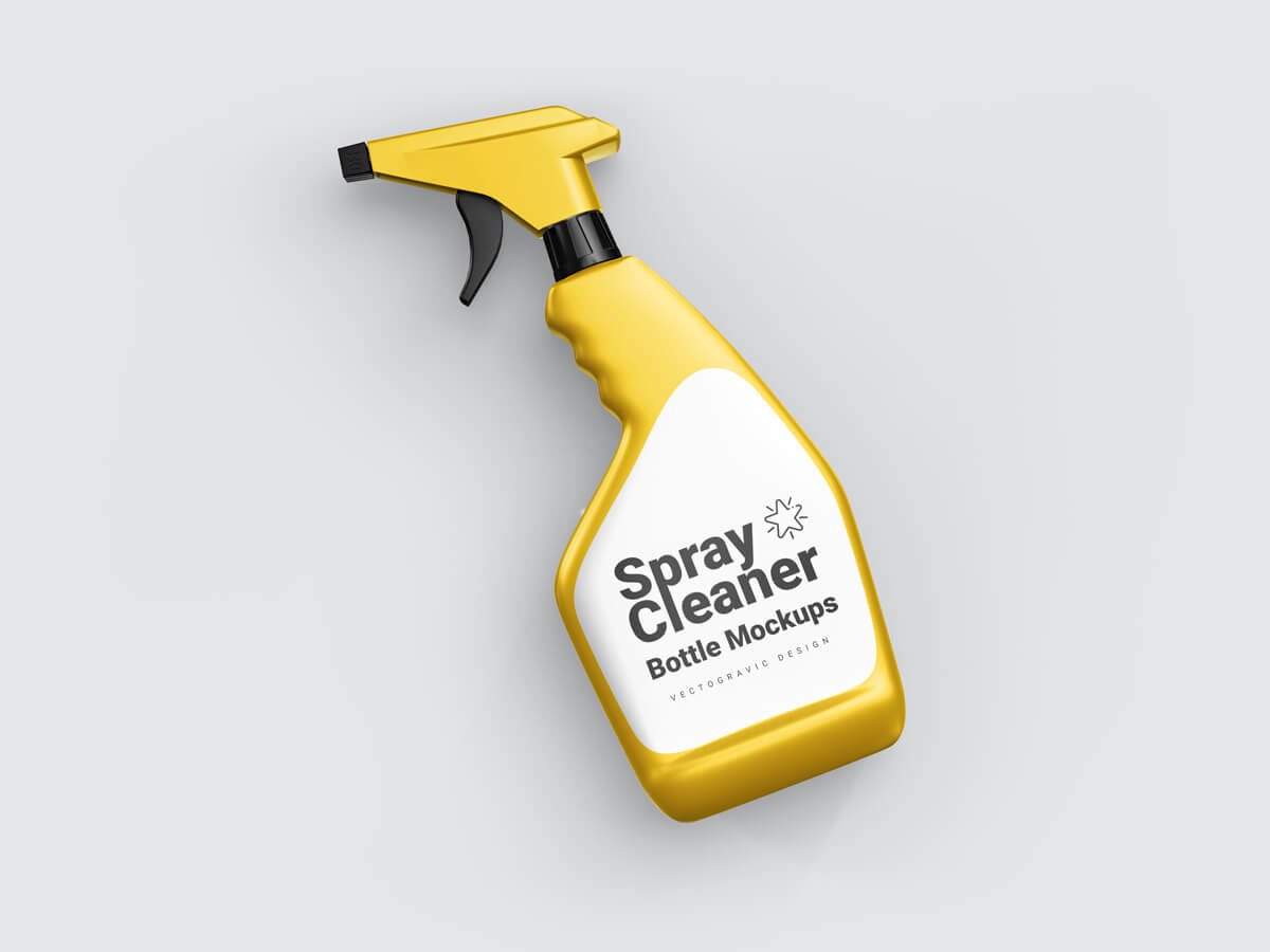 Spray Cleaner Bottle Free Mockups