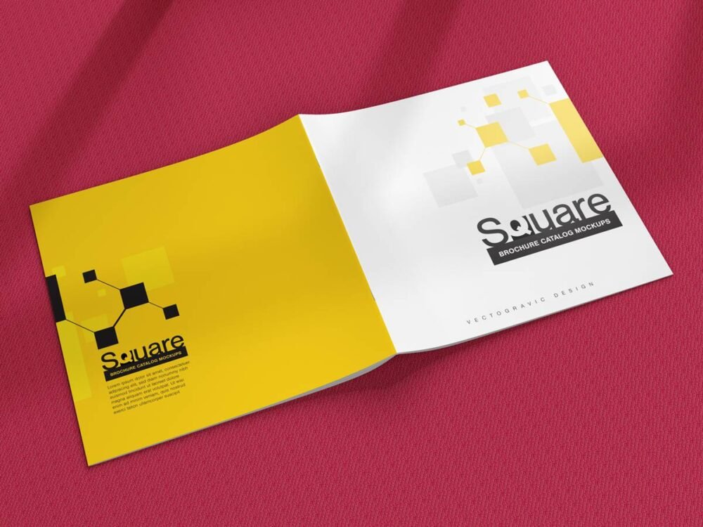  Square Brochure Mockup 