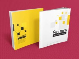Square Brochure Mockup