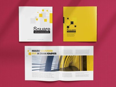 Square Brochure Mockup