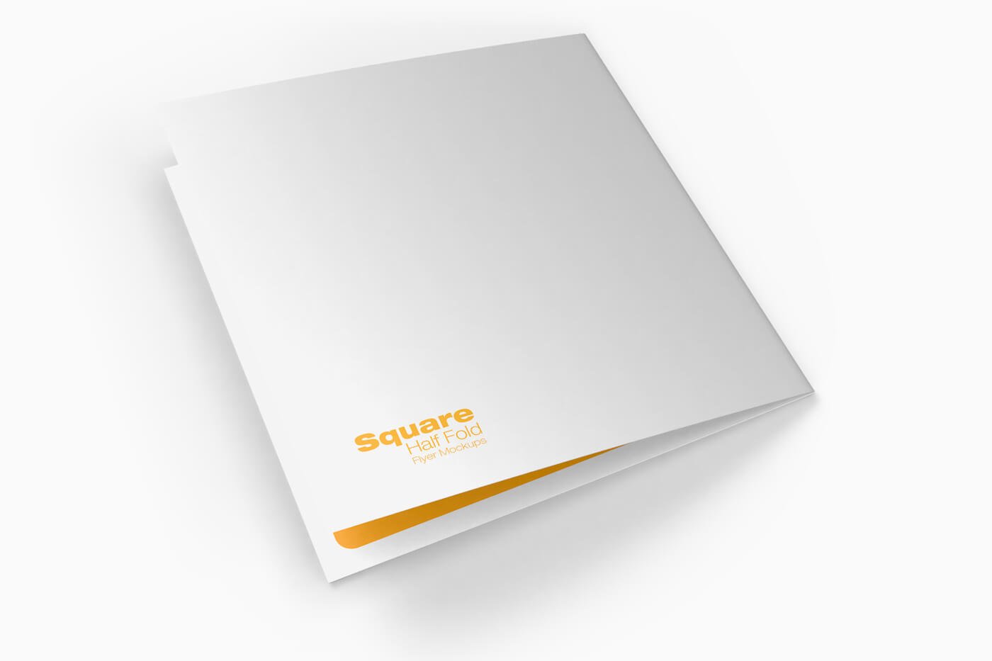 Square Half Fold Brochure Mockups