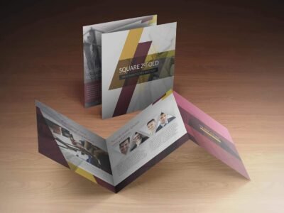Square Z-Fold Brochure Mockup 02