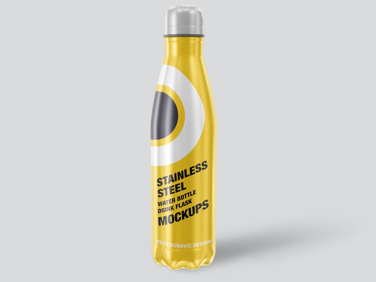 Stainless Steel Water Bottle Mockups