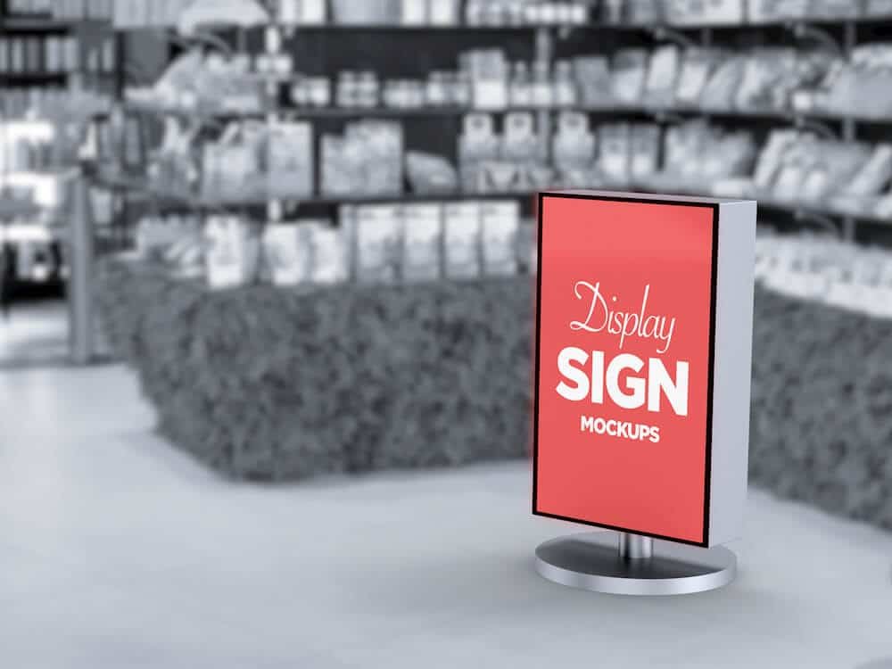 Stand Display Sign Mockup