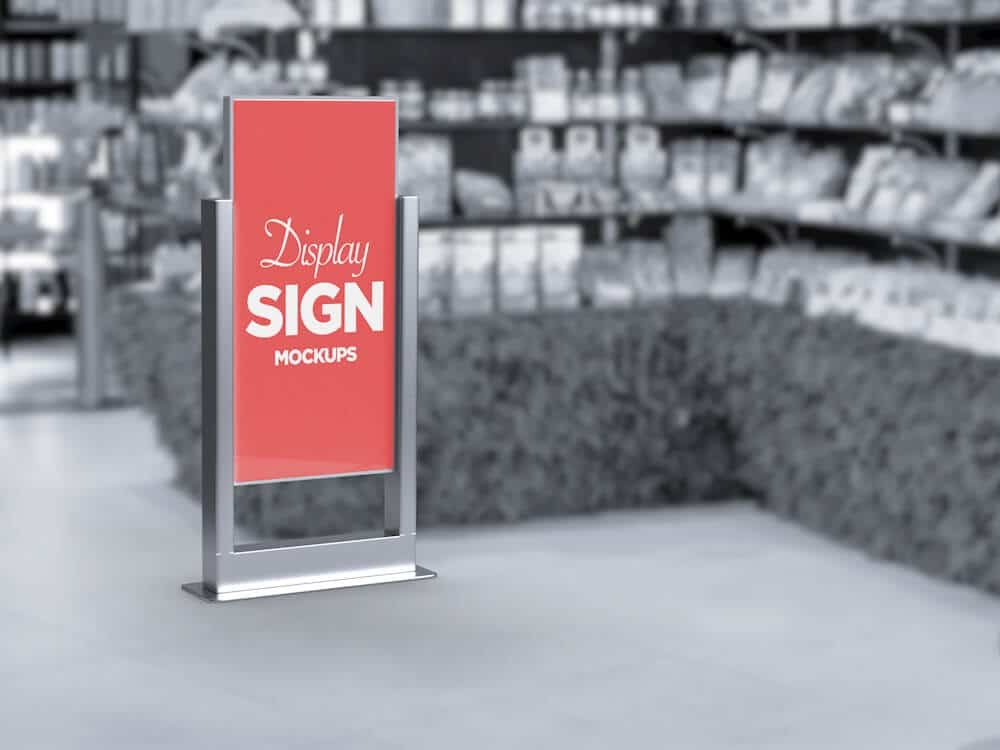 Stand Display Sign Mockup