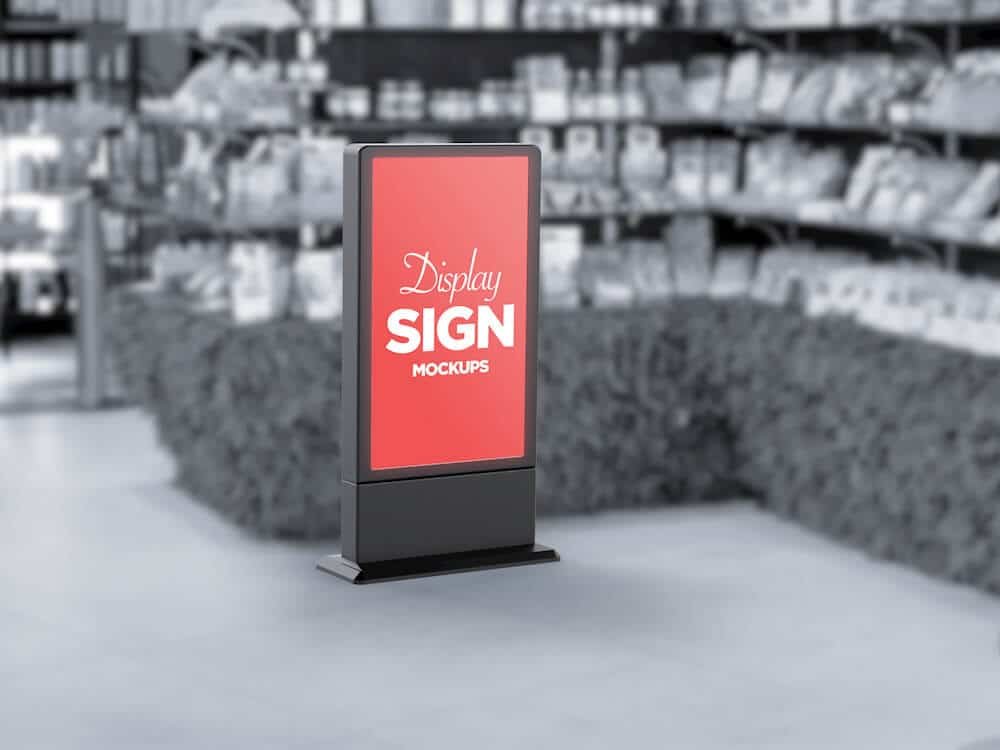 Stand Display Sign Mockup