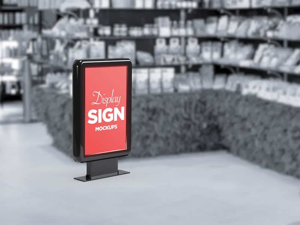 Stand Display Sign Mockup