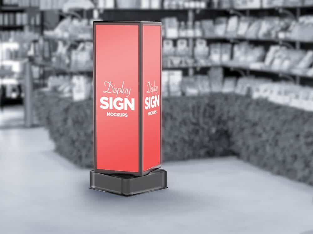 Stand Display Sign Mockup