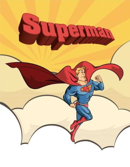 Superman Cartoon Illustration