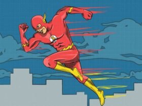 The Flash Cartoon Illustration