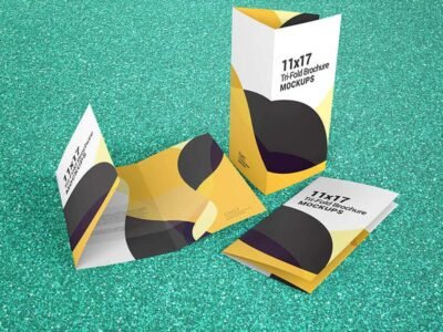 Trifold Brochure Mockups 11x17 size