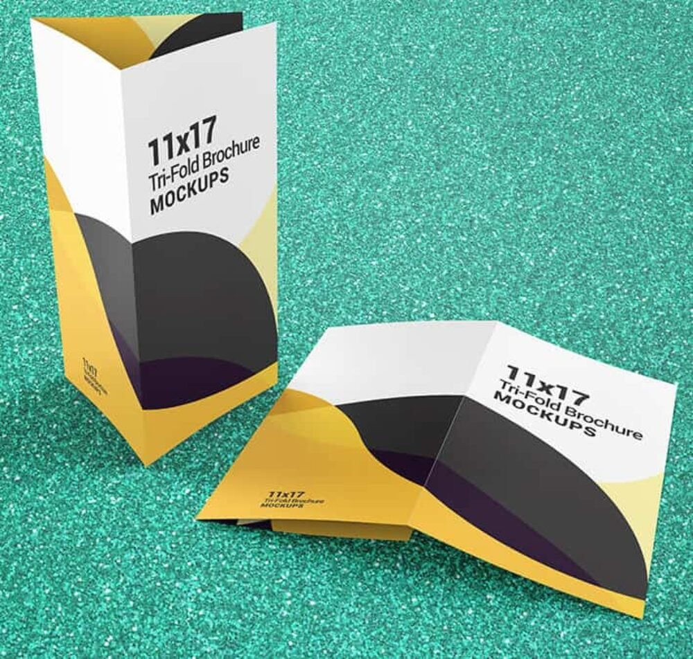  Trifold Brochure Mockups 11x17 size 