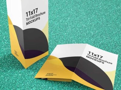 Trifold Brochure Mockups 11x17 size