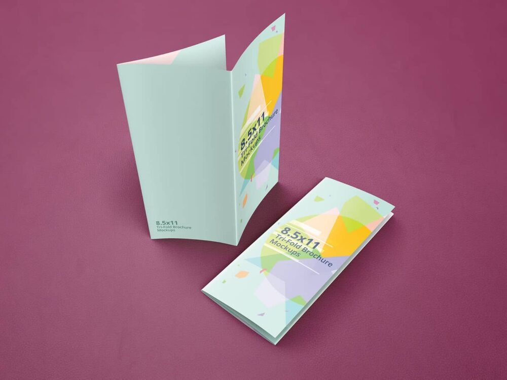  Trifold Brochure Mockups 8.5x11 size 