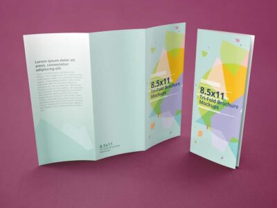 Trifold Brochure Mockups 8.5x11 size
