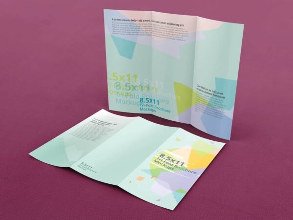 Trifold Brochure Mockups 8.5x11 size