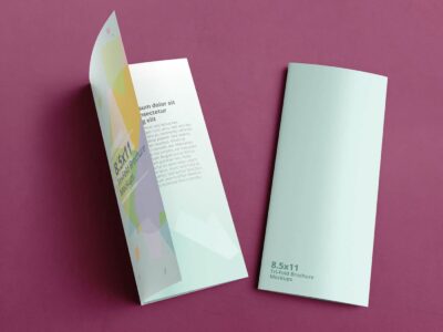 Trifold Brochure Mockups 8.5x11 size