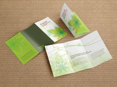Trifold Brochure Mockups 8.5x14 size