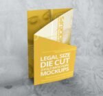  Customizable Z Fold Die Cut Brochure Mockups 