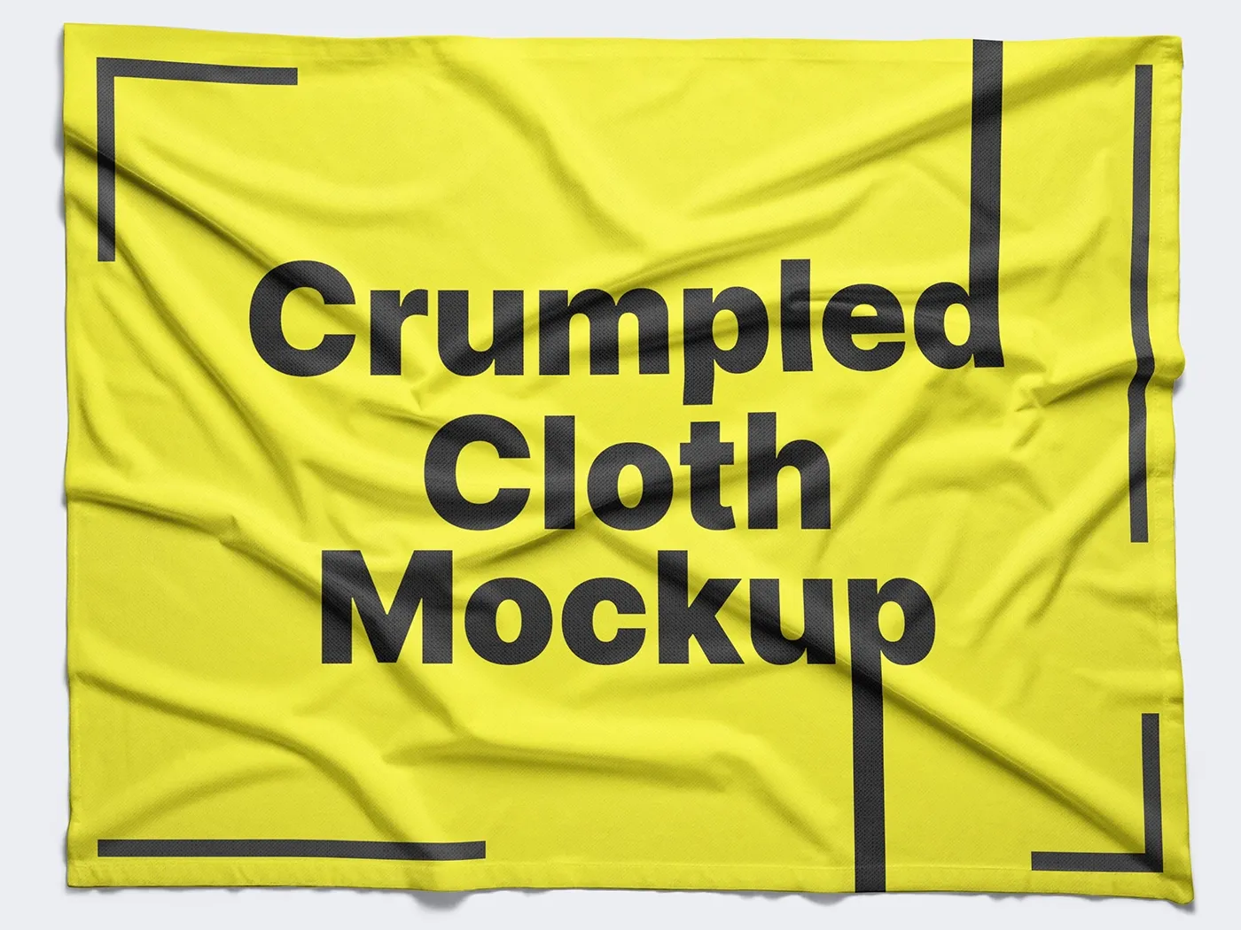 Crumpled and creased Cloth on a Wall Mockups