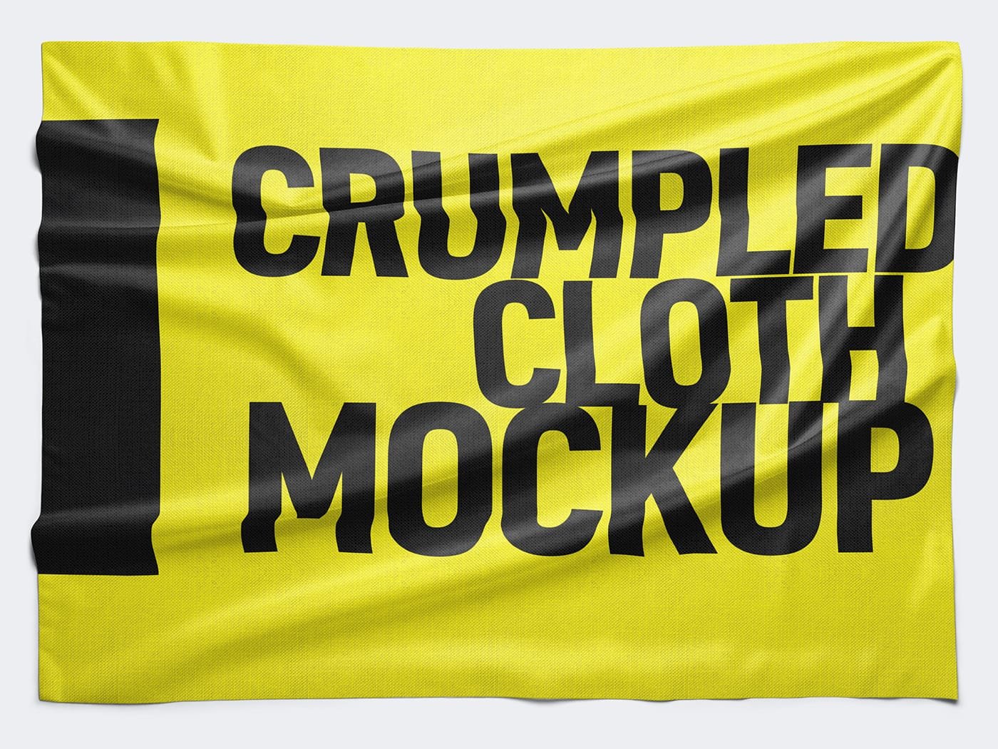 Crumpled and creased Cloth on a Wall Mockups
