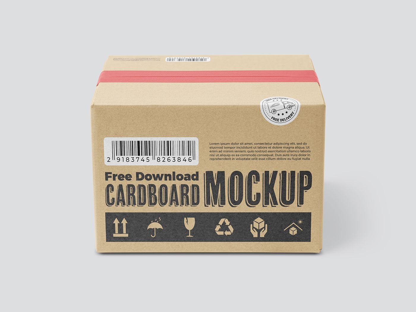 Free Carton Box Cardboard Mockups 2 Free Carton Box Cardboard Mockups