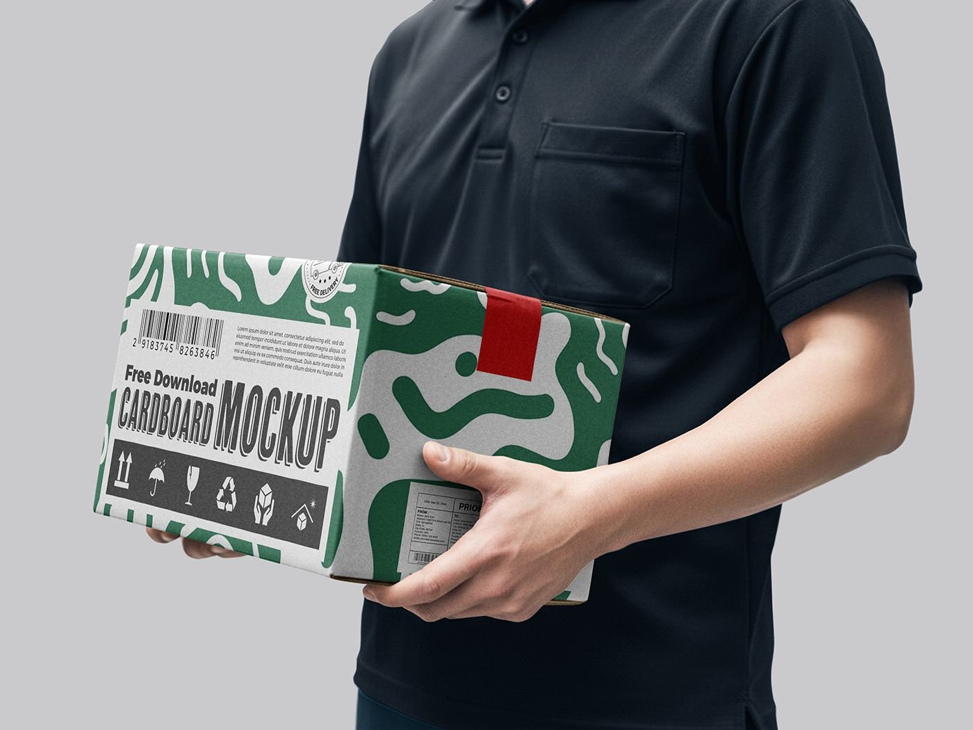 Free Carton Box Cardboard Mockups 4 Free Carton Box Cardboard Mockups