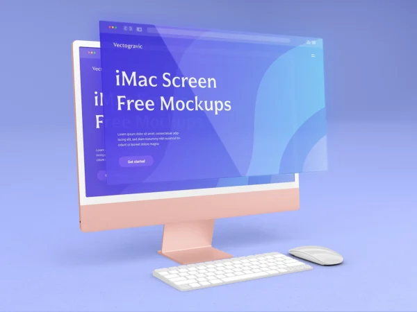 Free Editable iMac Screen Mockups