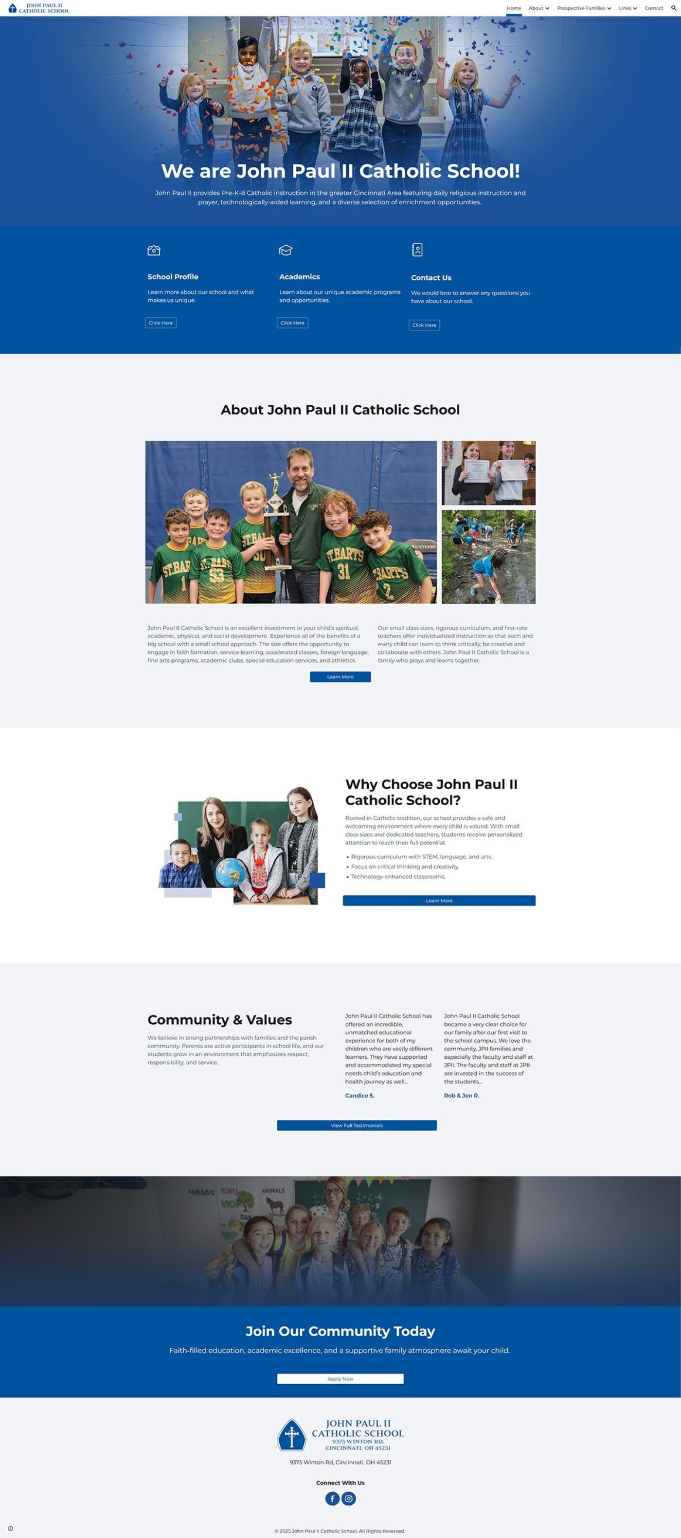 Modern Educational Google Site Design - Desktop Preview 1