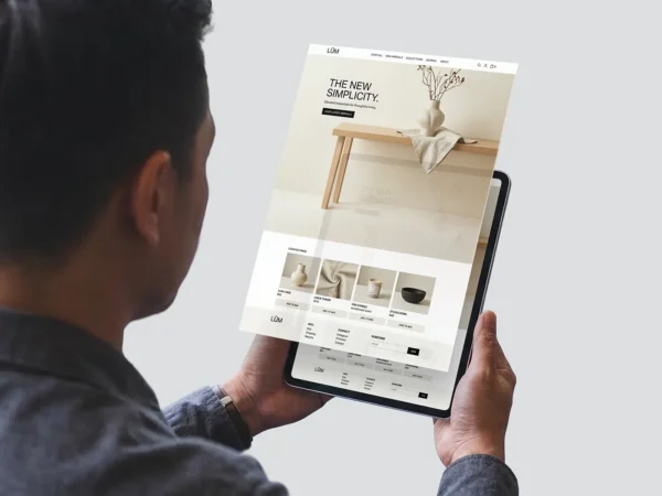 Male Holding Tablet Free Mockups