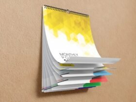 Monthly Poster Calendar Mockups 18×24 Size