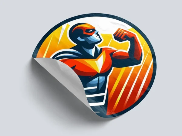 Rounded Sticker Mockups Free Download