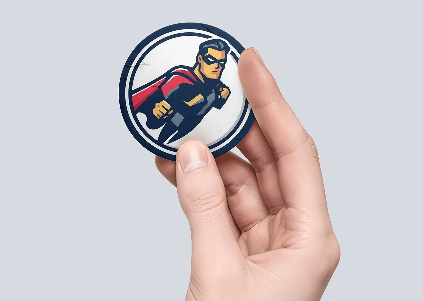 Rounded Sticker Mockups Free Download