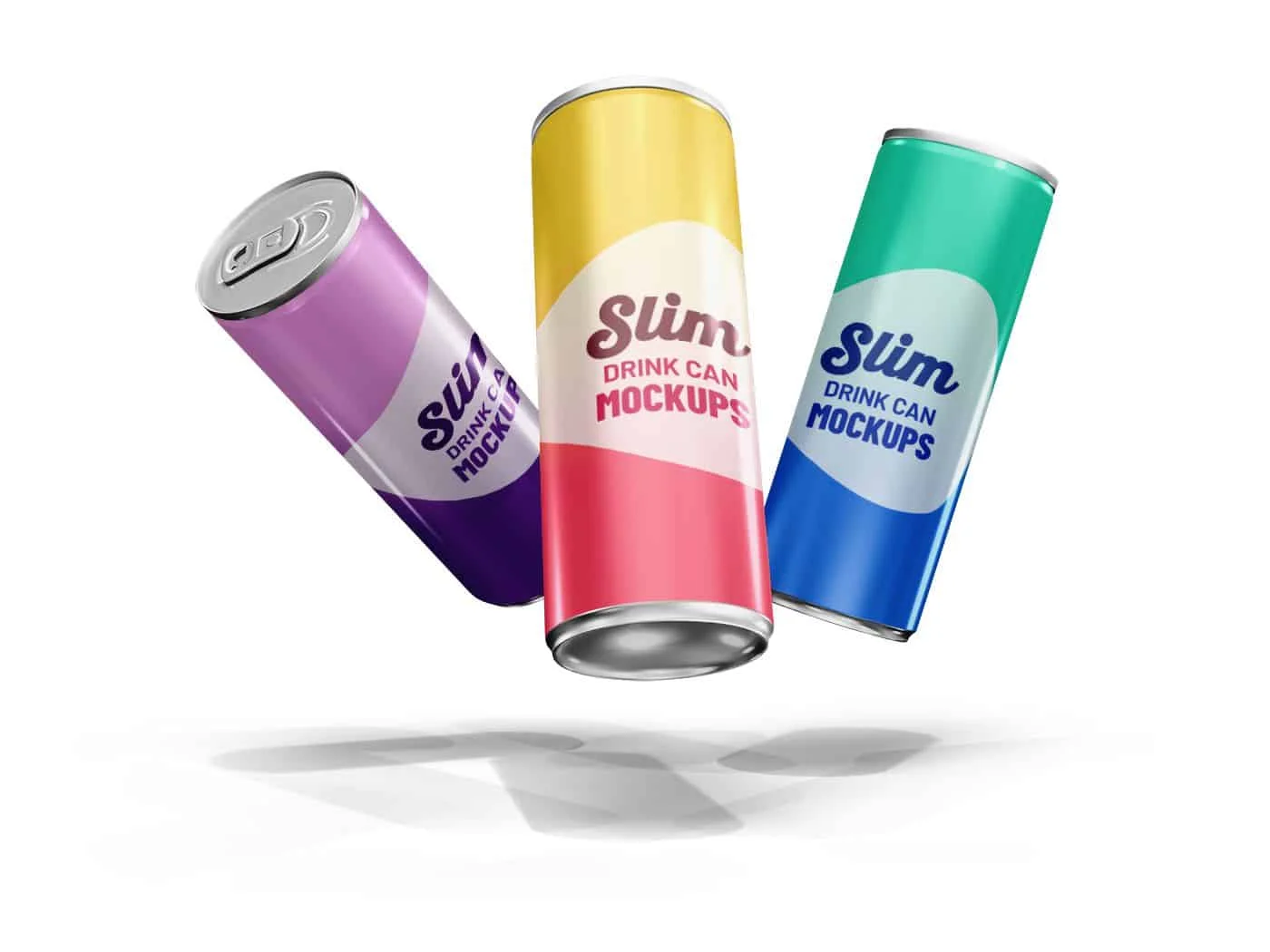 Slim Drink Can Mockup