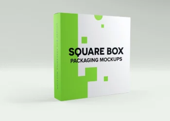 Square Box Packaging Mockups