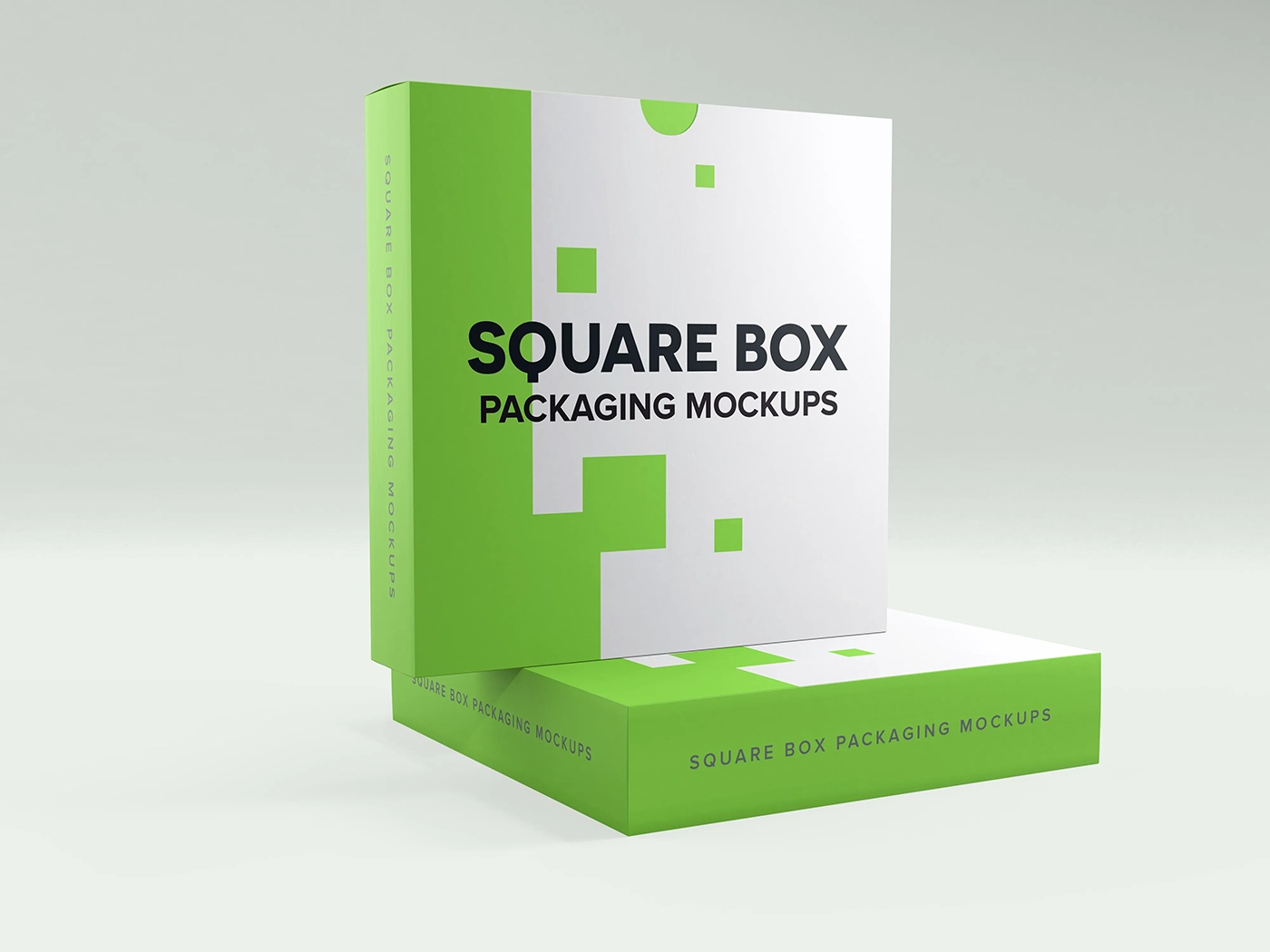 Square Box Packaging Mockups