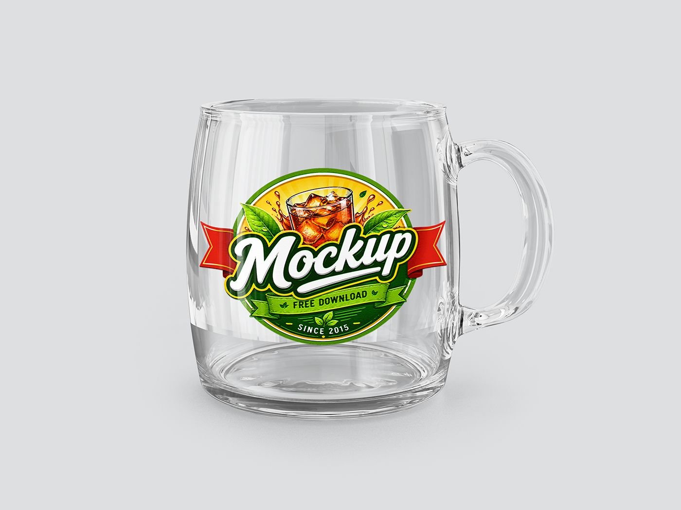 UV DTF Mockup Sticker on a Clear Glass — Free Photoshop PSD Download 1 UV DTF Mockup Sticker on a Clear Glass