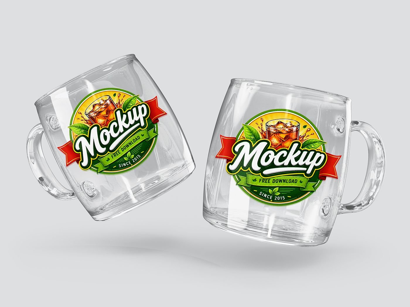 UV DTF Mockup Sticker on a Clear Glass — Free Photoshop PSD Download 2 UV DTF Mockup Sticker on a Clear Glass